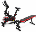Pack Home Gym Complet Vélo Spinning + Banc D'entrainement